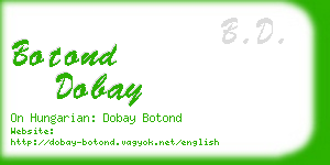 botond dobay business card